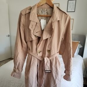 Blush trench coat